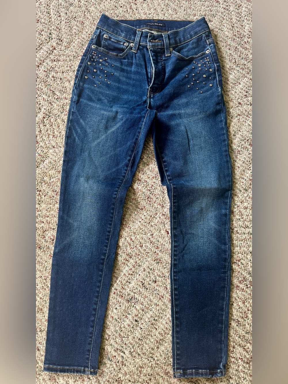 Lucky Brand Studded High-Rise Bridgette Skinny Jeans